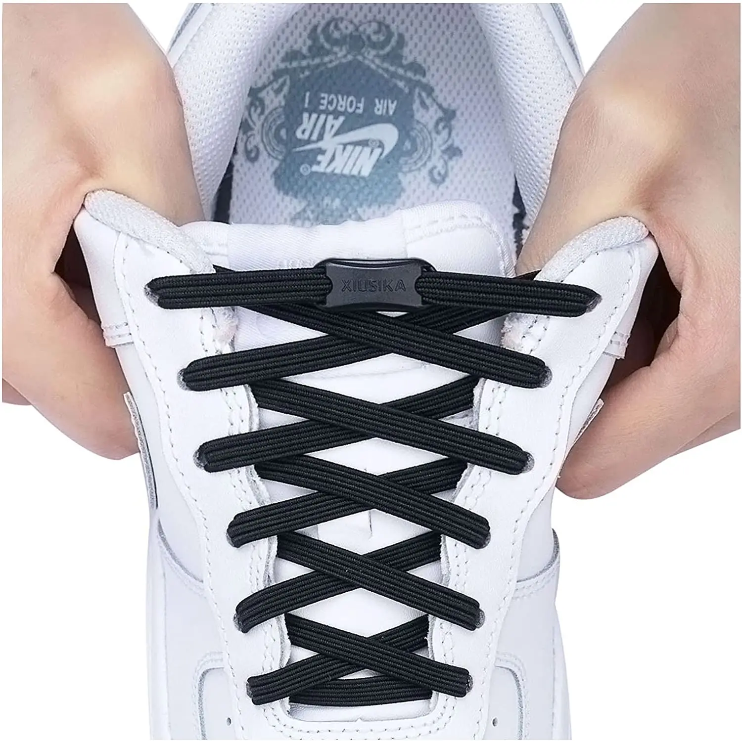 Black and White Shoelaces for Women Men Kid Cool Width Soports Flat Shoelaces Shoes Insoles & Accessories Shoelaces Different Sneaker Shoelaces Metal Buckle String Straps 