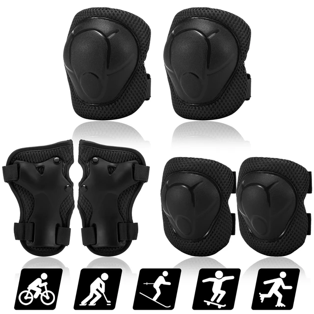 Kids Knee Pads Set 6in1 Protective Gear Kit Knee Elbow Pads Children Safety Protection Pads for Rollerblading Cycling Skating 1
