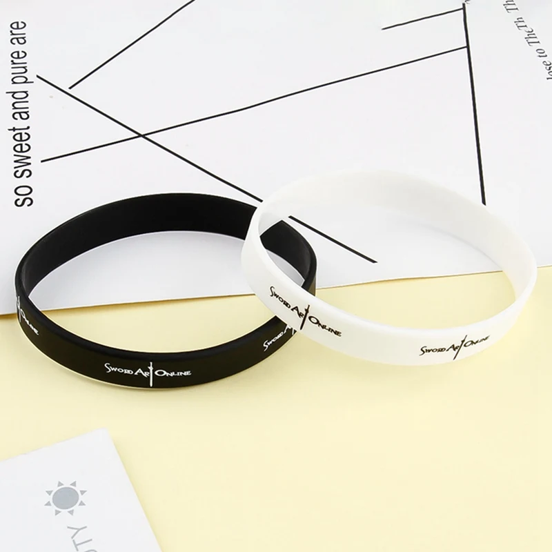 2Pcs/set Black White Anime Kpop Group Bracelets for Women Naruto Sword Art Online Blackpink EXO bracelet Best Friend Jewelry