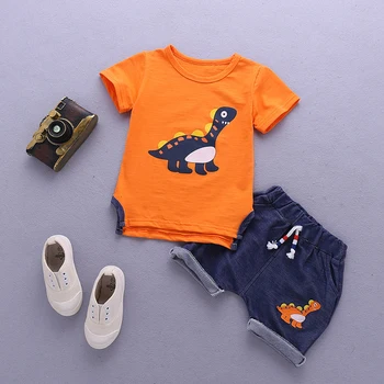 

Baby Boys Clothes Sets Children Clothing Summer Short Sleeve Tracksuit For Boys Sport Suits Animal Costume For Kids Clothes