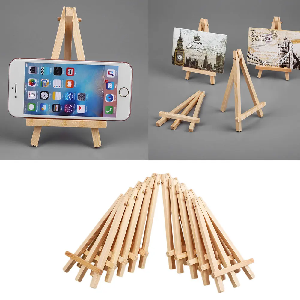 

Artist Pen Brushes Easel Wooden Color Wooden 10pcs Stand 15.5*8.5*1.6cm Mini Painting Holder Supplies Craft