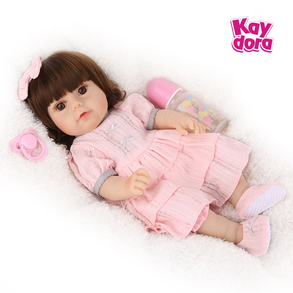 Коллективные 45 см полное Силиконовое боди куклы Reborn Baby Реалистичная кукла Пупс 18