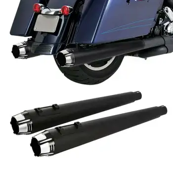 

Motorcycle Megaphone Slip-On Mufflers Dual Exhaust For Harley Road King 1995-2016