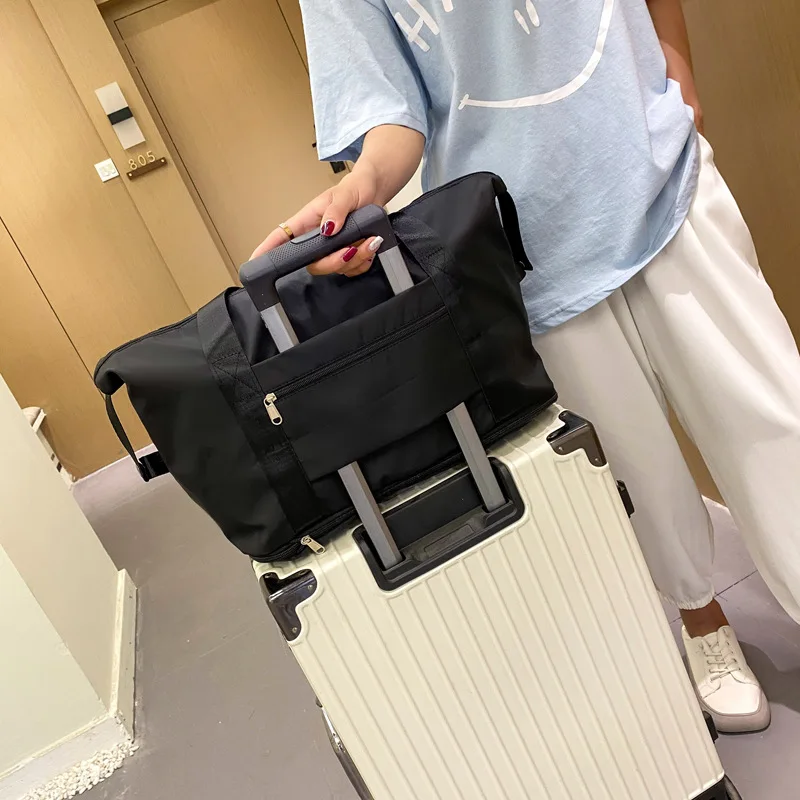 Large capacity short distance travel bag dry wet separation fitness bag swimming bag hand luggage bag foldable