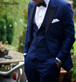 

Thorndike Men's Suit 3 sets Fashion Solid Color Wedding Dress Suit Men New Slim Business Banquet Formal Dress Men's Suit 2020