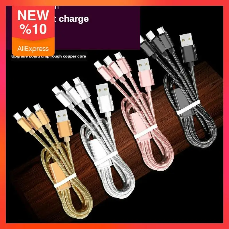

Data Cable 3in1 For Android Appletypechuawei Mobile Phone Charging Cable2m One Drag Three Data Lines New Arrival 1m 2m 3m