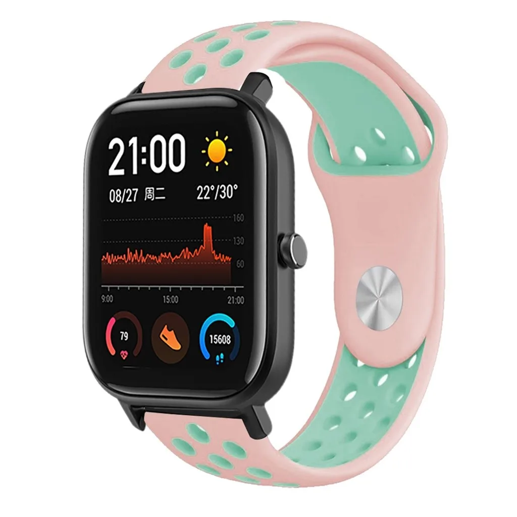 20 мм спортивный силиконовый ремешок защитный для Xiaomi Huami Amazfit GTS Bip BIT Lite Band защитный браслет чехол Аксессуары