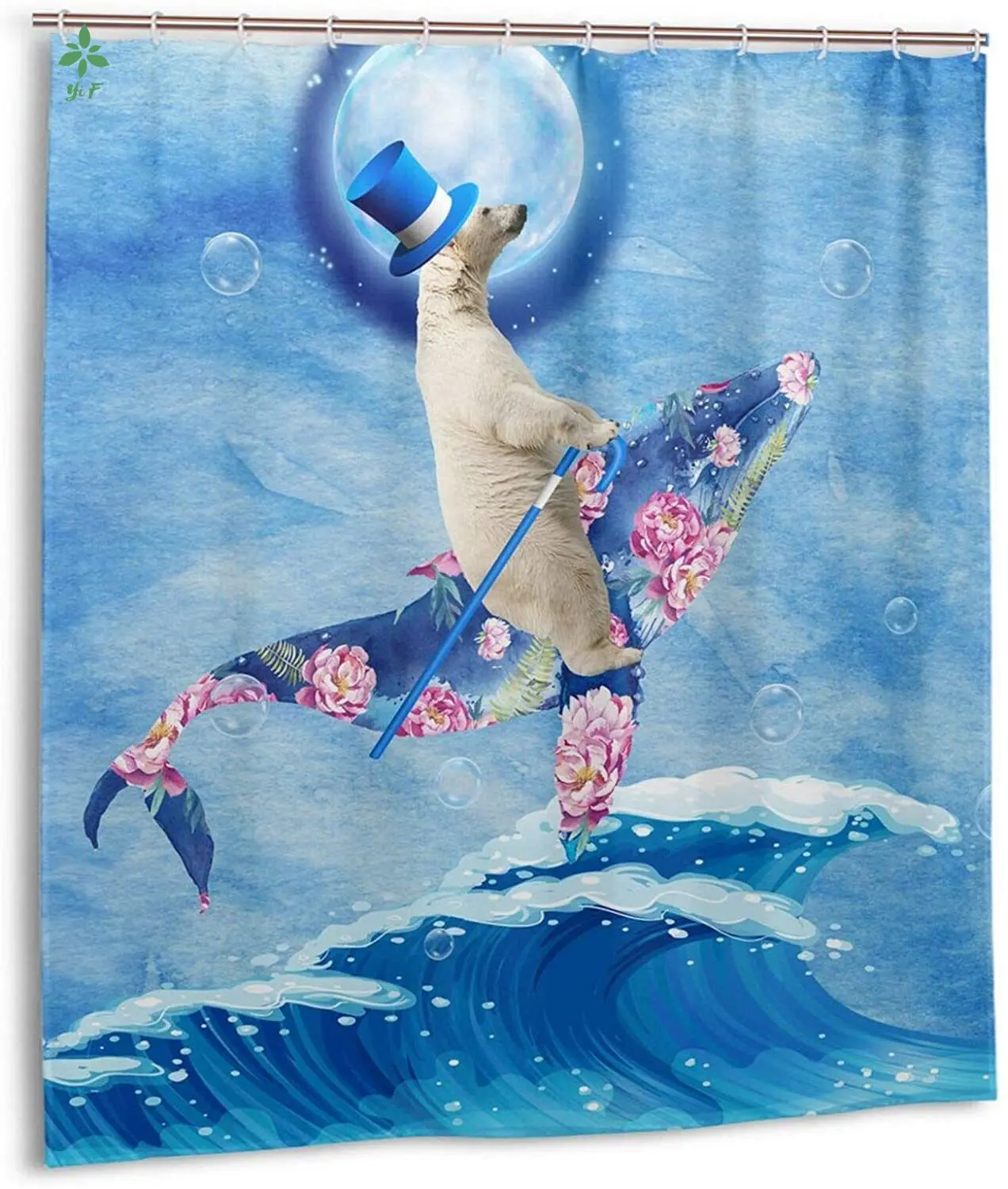 

Занавеска для душа с изображением нежного медведя, водонепроницаемая ткань из полиэстера, отделка для ванной дома