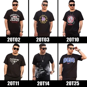 

Men's Tee Shirt 2020 New Men Tshirt Fashion Casual Summer Style Cotton Oversized Printed T-shirt Mens Loose Fit Plus Size X-6XL