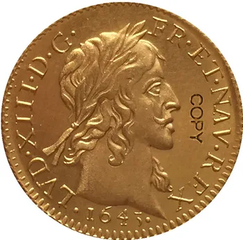 

24 - K gold plated 1643 United Kingdom coins copy