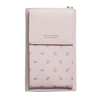 

Women All In One Crossbody Change PU Leather Holder Printing Multifunction Button Purse Phone Bag Card Fashion Money Case
