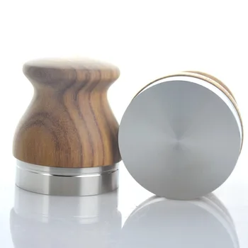 

Coffee Tamper 58mm Stainless Steel Coffee Handle Espresso Tamper Solid Wood Handle 53Mm Hammer for Coffee Machines