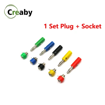 

1set Male And Female 4mm Banana Plug Male And Female To Insert Connector Banana Pin DIY Audio Speaker Model Parts