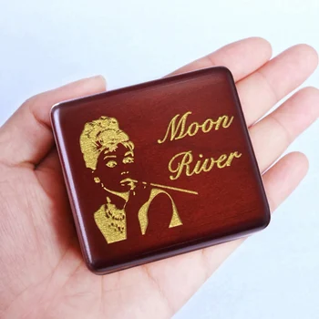 

Handmade Wooden Moon River Music Box Birthday Gift For Christmas Valentine's day special gifts for lovers, childrens