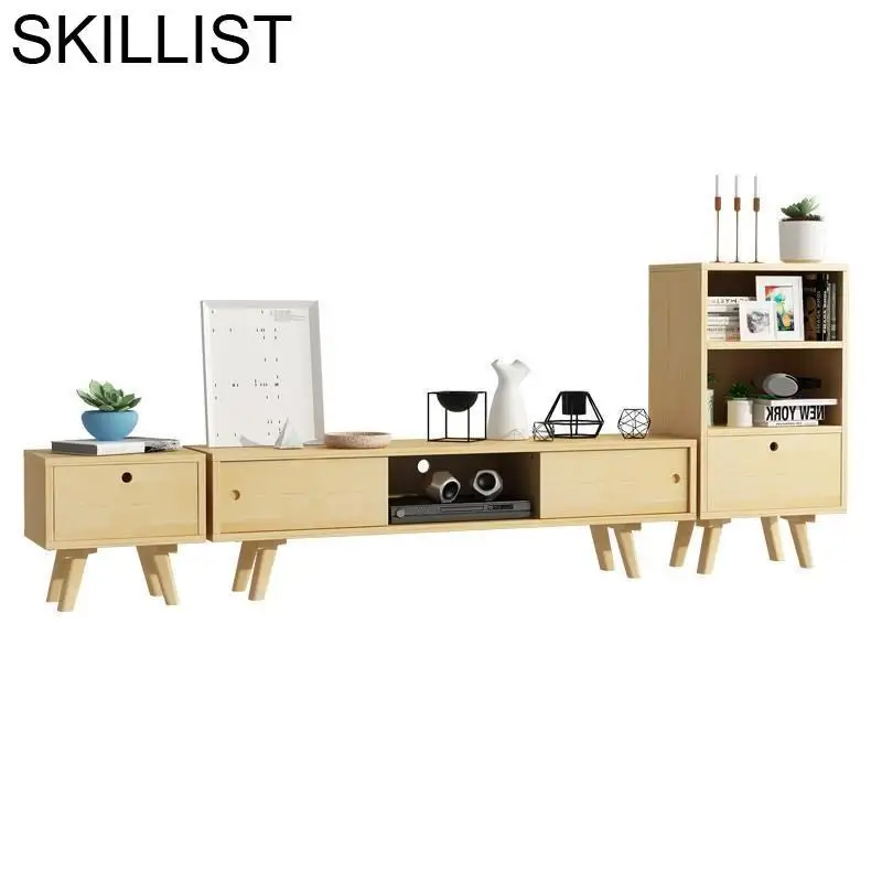 cheap Support Ecran Ordinateur Bureau Painel Para Madeira Nordic Wooden Mueble Living Room Furniture Monitor Stand Table TV Cabinet