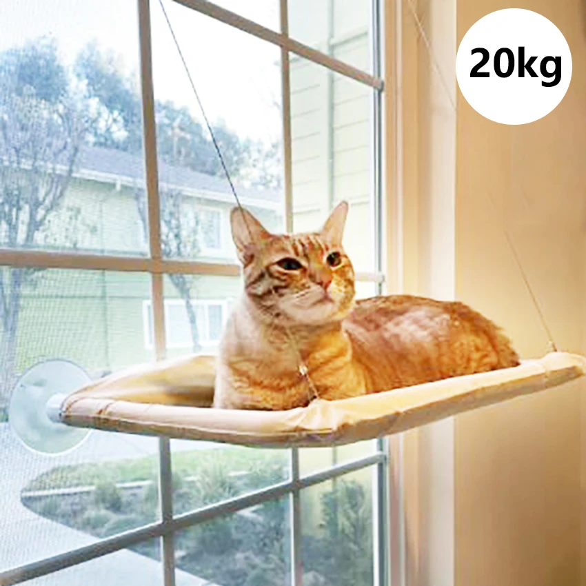 Cat Pet Hanging Beds Hammock Seat Window Mount Cat Pad Washable Pets Seat Bed 
