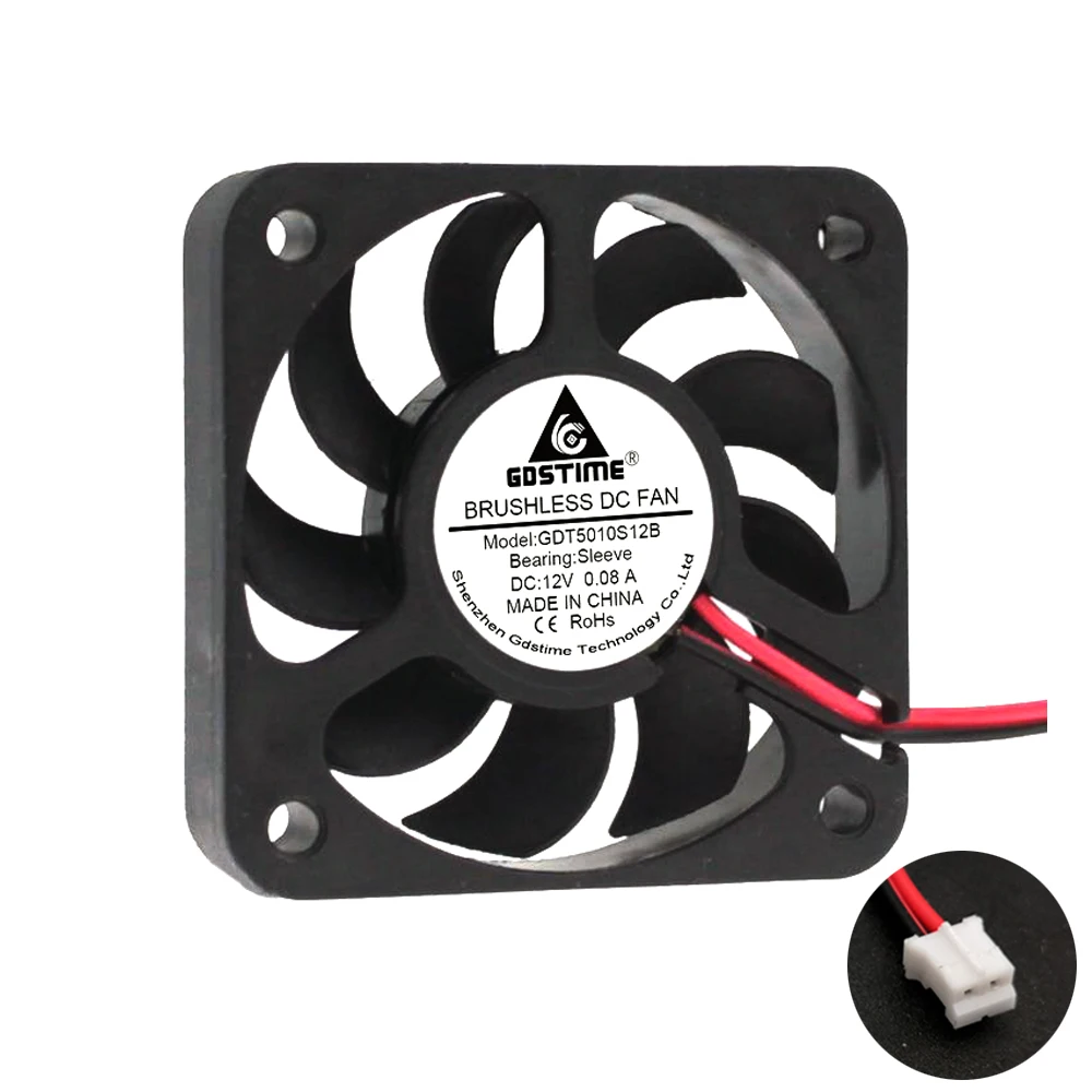 12V PH2.0 2Pin 5010 бесщеточный вентилятор DC 5 в 12 В 24 в 50X50X10 мм маленький источник питания 5 см мини Радиатор Охладитель промышленный вентилятор охлаждения - Цвет: 12V PH2.0 2Pin