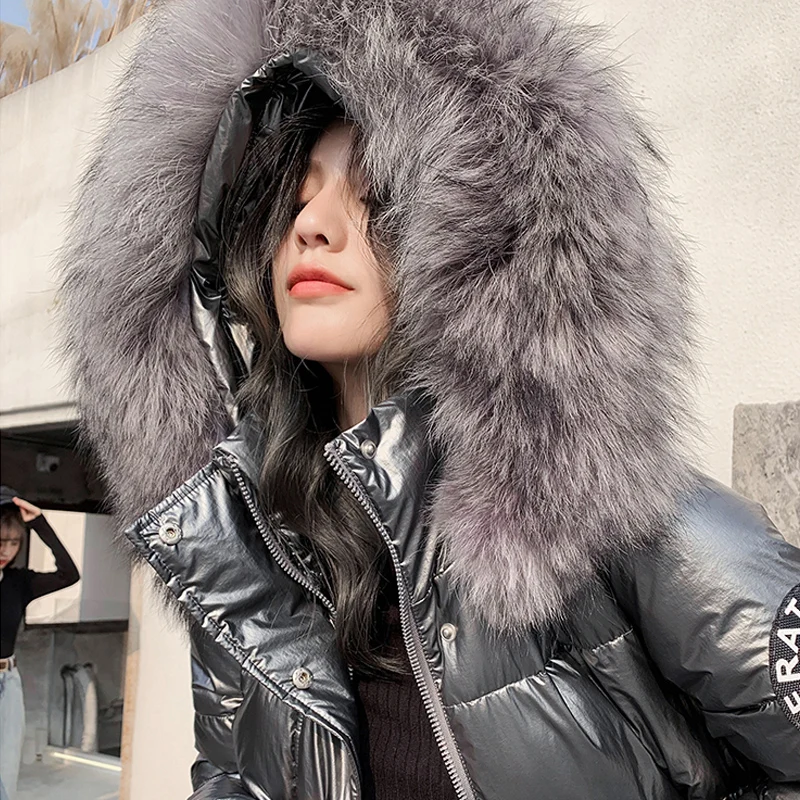 Высокое качество INS мода вниз Женское зимнее длинное пальто разделения с капюшоном парки Толстые теплые хлопковые тонкие зимнее пальто