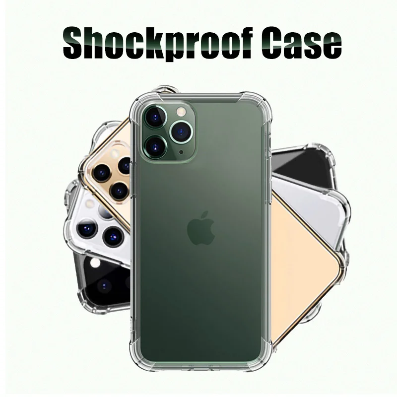 Ultra Thin Clear luxury Silicone Case For iPhone 11 Pro Max Shockproof XR XS Soft TPU Transparent Back Cover | Мобильные телефоны и