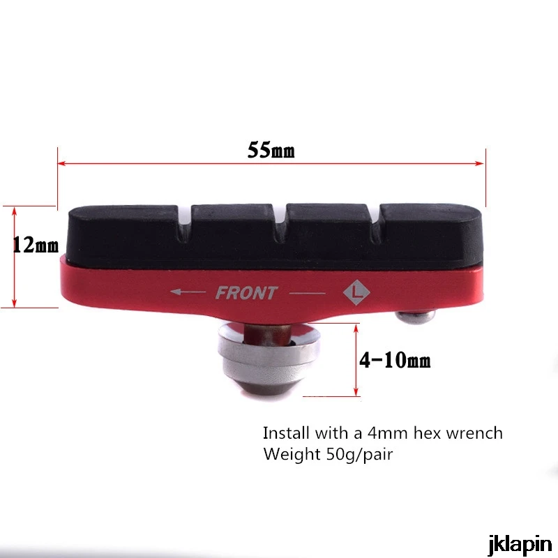 Колодки тормоза дорожного велосипеда фиксированные шестерни тормоза велосипедные C/V держатель тормоза обувь Резиновые блоки прочные велосипедные аксессуары