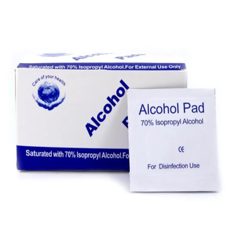 

600 Pieces / Box Disposable Alcohol Cotton Sheet Nail Cleaning Disinfection Bag Wipes Disinfection Wipes 6 x 3cm