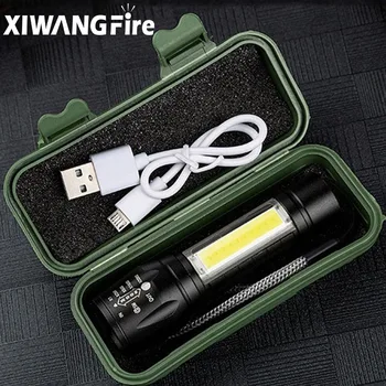 Portable Rechargeable Zoom LED Flashlight XP-G Q5 Flash Light Torch Lantern 3 Lighting Modes Camping Light Mini Led Flashlight 2