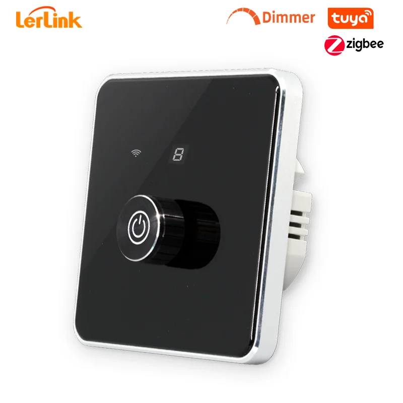 ZigBee Dimmer Switch Button Knob Smart Wall Switch Toughened Glass