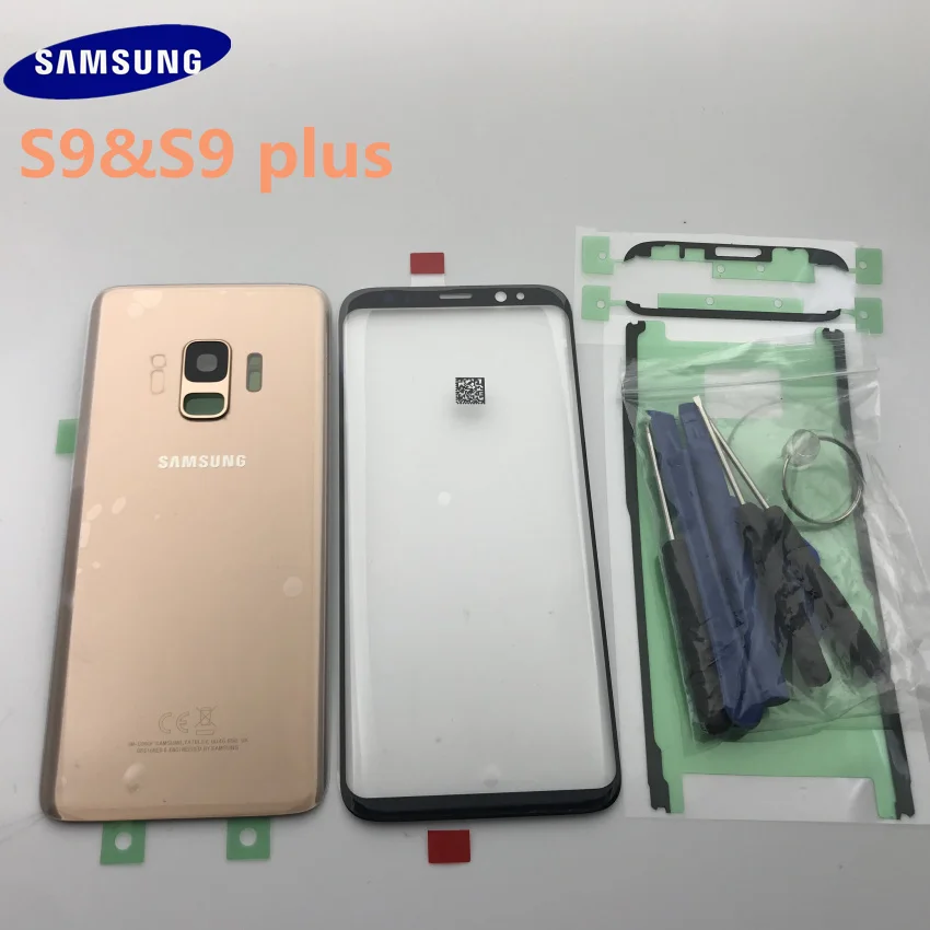 Задняя стеклянная крышка Samsung Galaxy S9 G960 plus G965 Крышка батарейного отсека с