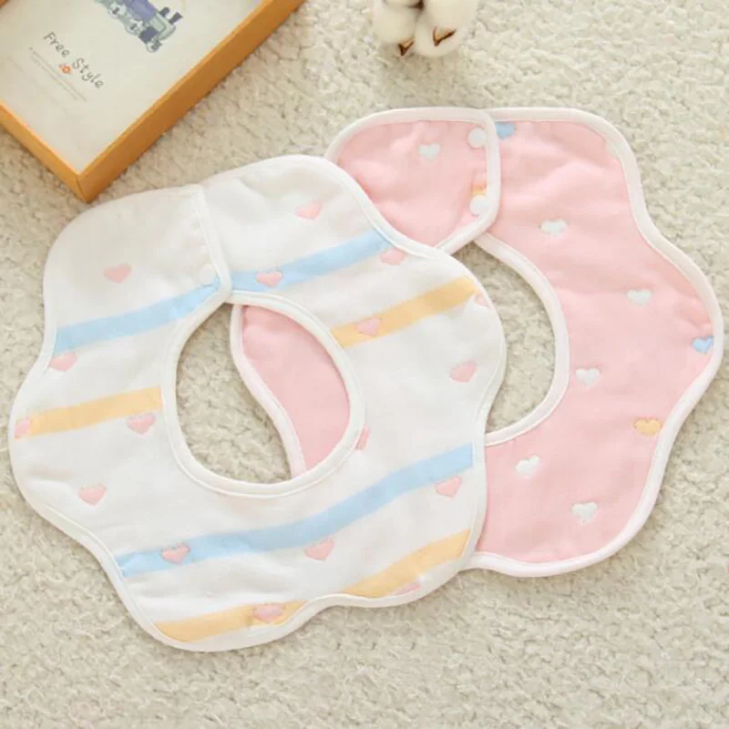 Newborn baby bib Burp Cloths toddler Nursing baby stuff feeding cotton bibs gauze Saliva Bandana Printing