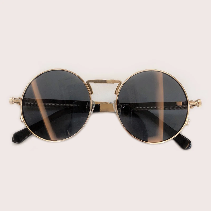 Ретро Круглые женские солнцезащитные очки брендовые дизайнерские женские солнцезащитные очки с металлической оправой женские солнцезащитные очки с защитой от ультрафиолета