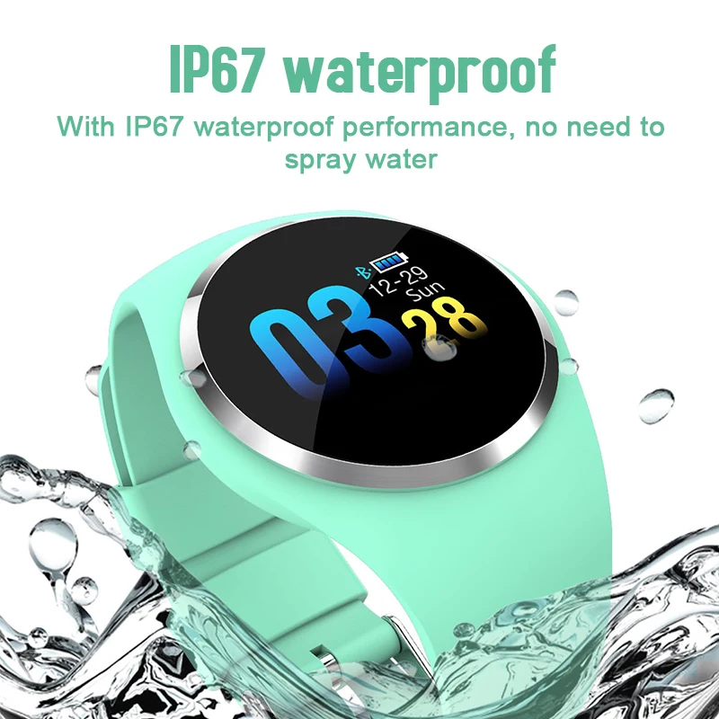 

Fashion Smart Watch Heart Rate Blood Pressure Monitor Women Physiological Reminder 0.95In'ches IP67 Smartwatch For Android IOS