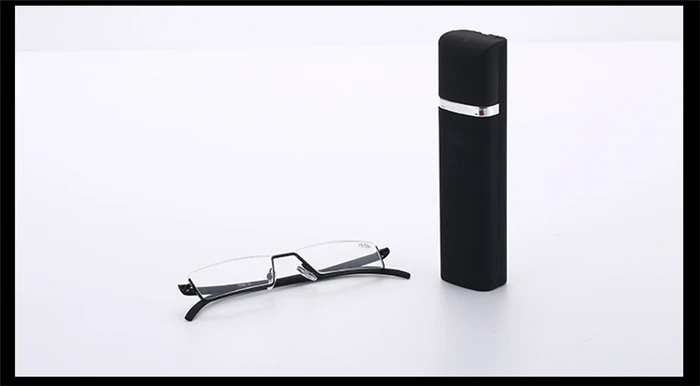 Half Frame Metal Pen Holder Reading Glasses Men Business Reader Eyeglasses Magnifier With Box Hyperopia Eyewear+1.0+1.5 To+3