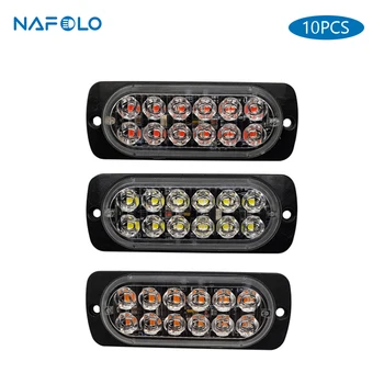 

10PCS 12V Strobe Light Car Motorcycle Side LED Car Truck Emergency Indicator Lamp Truck Warning Strobe Police Light