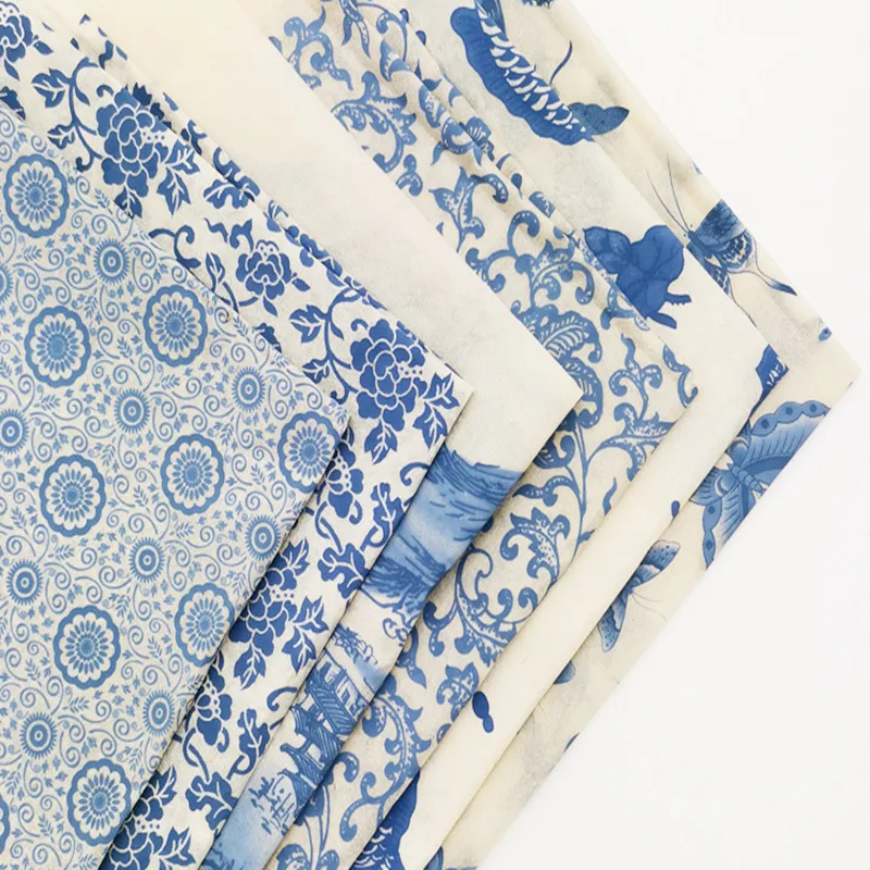 Ceramic Transfer Paper Ceramic Underglaze Transfer Paper Colorful Flower Paper Blue and White Sticker 54x37cm High Temperature Ceramic Decals