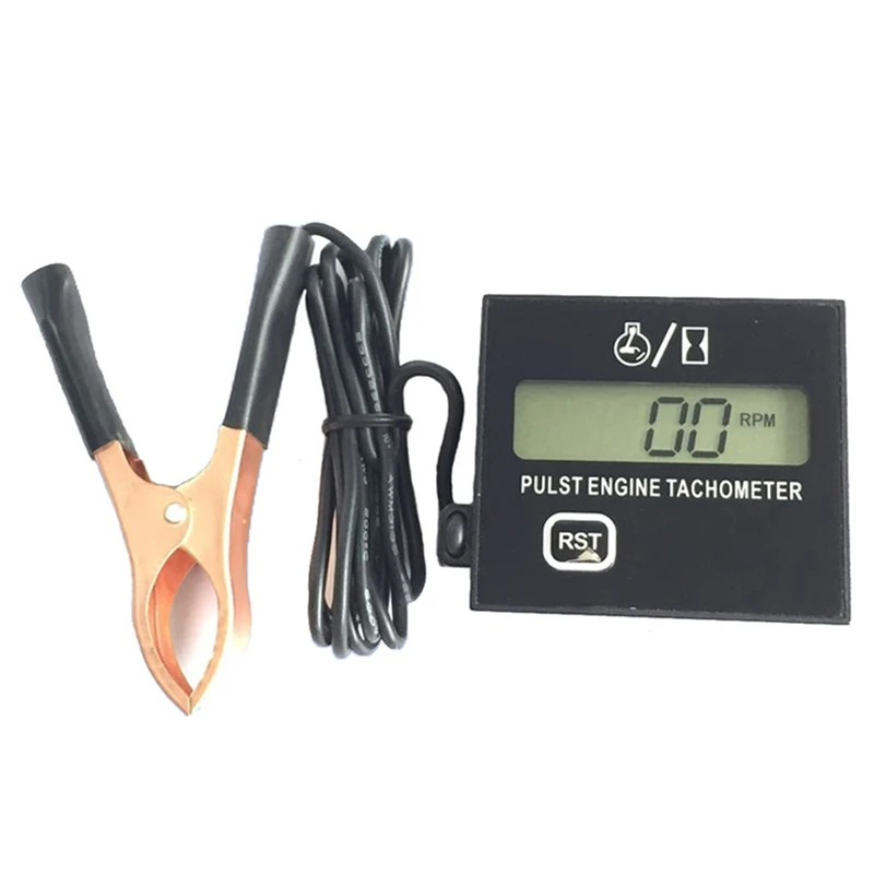 New Gasoline Digital Engine Tachometer Inductive Pulse Tachometer Waterproof with Battery for Chain Saw Mower 2/4 Stroke|Tachometers| - AliExpress