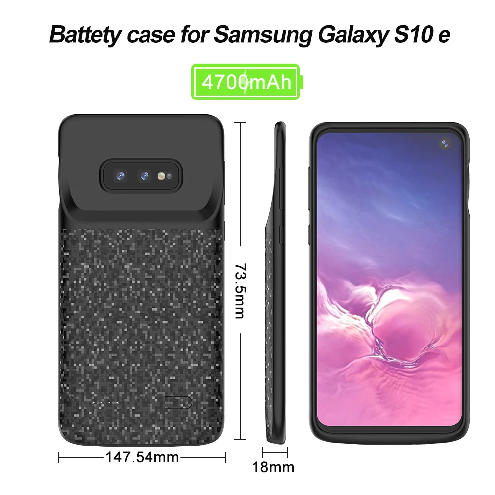 Чехол для зарядного устройства для samsung Galaxy S7 S7 Edge S10 S10e S10plus портативный чехол для зарядного устройства для samsung PoverBank чехол для зарядного устройства - Цвет: For S10e