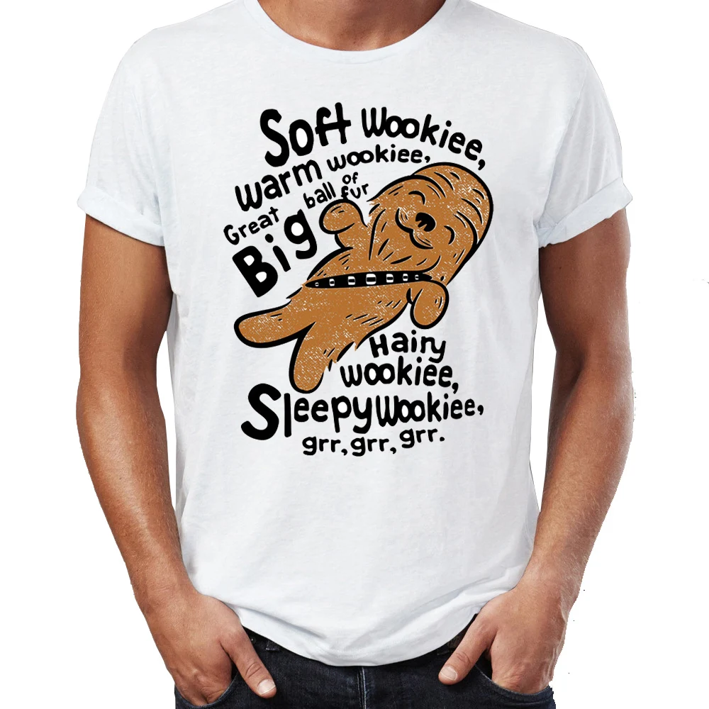 

Marvel Men T Shirts Star Wars Chewbacca Chewie Soft Wookiee Warm Wookiee Awesome Artwork Printed High Street Tee Shirts
