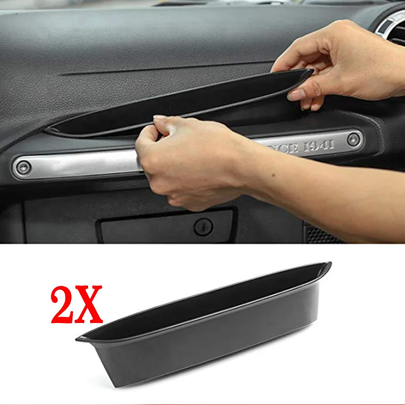 

2pcs Grab Tray Passenger Storage Tray Organizer Grab Handle Box for Jeep Wrangler JK