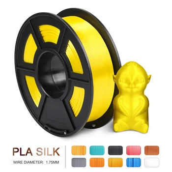 

PLA Silk 3D Printer Filament 1.75mm 1kg Dimension Accuracy +/-0.02mm Neat Winding Printing with Vacuum packaging