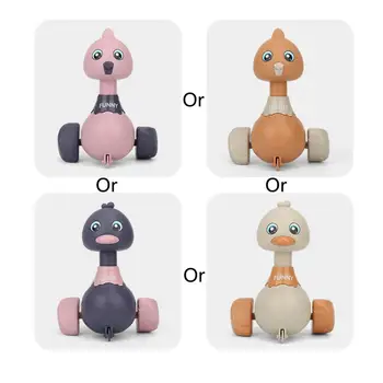 

Infant Cartoon Mini Pressing Inertia Duck 360 Degree Rotary Head Puzzle Car Toy