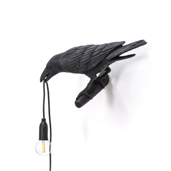 

Seletti Bird Wall Lamp Italian Modern Resin White Black Light for Bedroom BedsideLiving Room decoration Led Light Fixtures