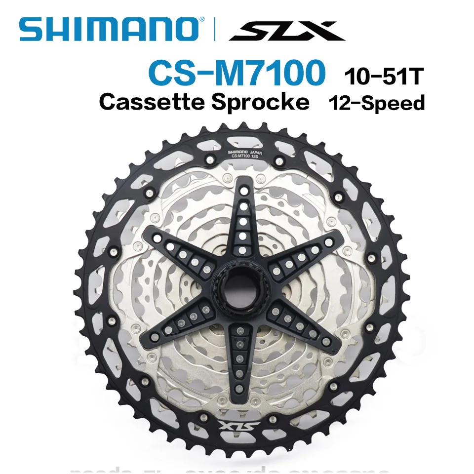 Shimano SLX CS-M7100 Cassette Silver//Black 12-Speed New Take off 10-51t