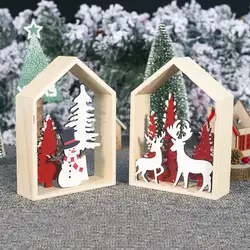 2020 веселые рождественские украшения деревянная мини-елка Обои для рабочего стола рождественские вечерние Декор enfeies De Natal Прямая поставка/C