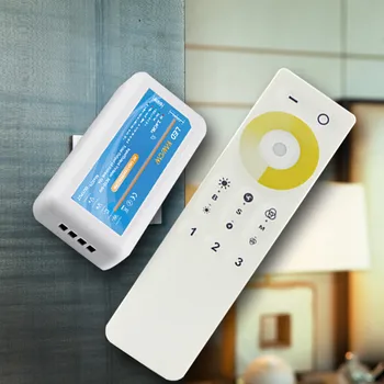 

DST Sync Group CTT Controller Dimmer DC 12V 24V 6Ax2CH Wireless Touch 2.4G RF Remote Controller for Color Temperature LED Strips