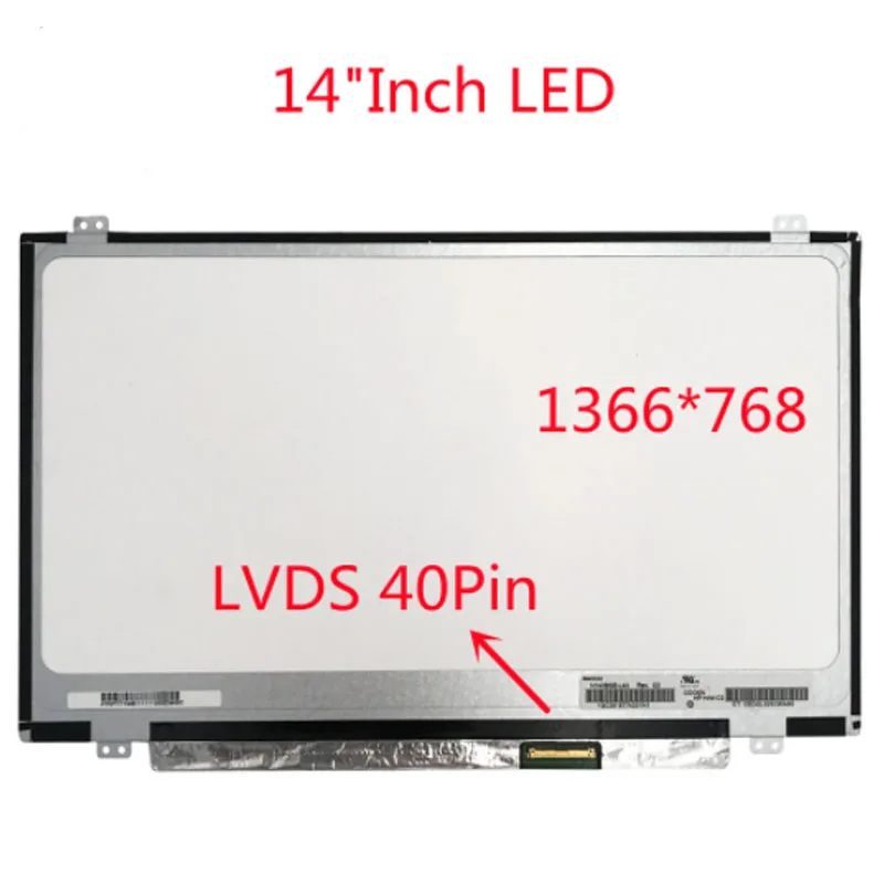 For Lenovo B140XW03 V.1 B140XW02 V.0 HB140WX1-300 N140BGE-L43 14.0Inch Slim 40PIN Paper Thin Laptop LCD Screen | Компьютеры и офис