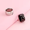 Stainless Steel Shiny Rhinestone Ring For Women Fashion Luxury Gold Color Wedding Band Jewelry Accessories 5