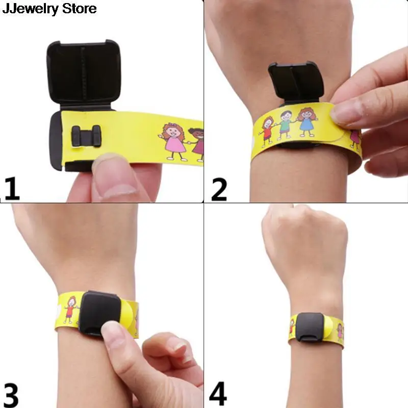 4PCS Adjustable Waterproof Wrist Strap Children Travel Outdoor Anti-lost Wristband Safety Recognition Bracelet For Kids Random anti lost wristband