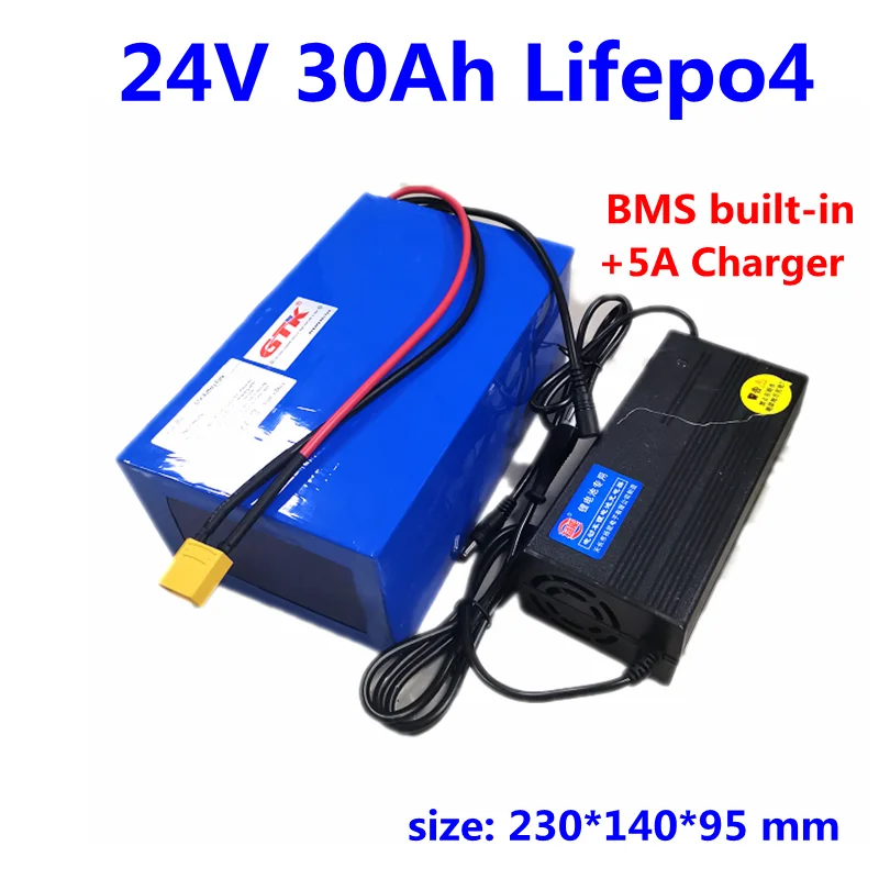 Водонепроницаемый Lifepo4 24V 50Ah 60Ah 80Ah 100Ah 120Ah 150Ah 200Ah литиевая батарея с BMS для троллинга инвертор двигателя+ 10А зарядное устройство