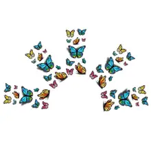 3D Красочный Бабочка временный боди-арт татуировки водонепроницаемый стикер 5 листов