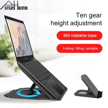 

PINZHENG Notebook Holder Multi-angle Adjustment With Turntable Laptop Stand For Macbook Notebook Phone Holder Desk Laptop Stand